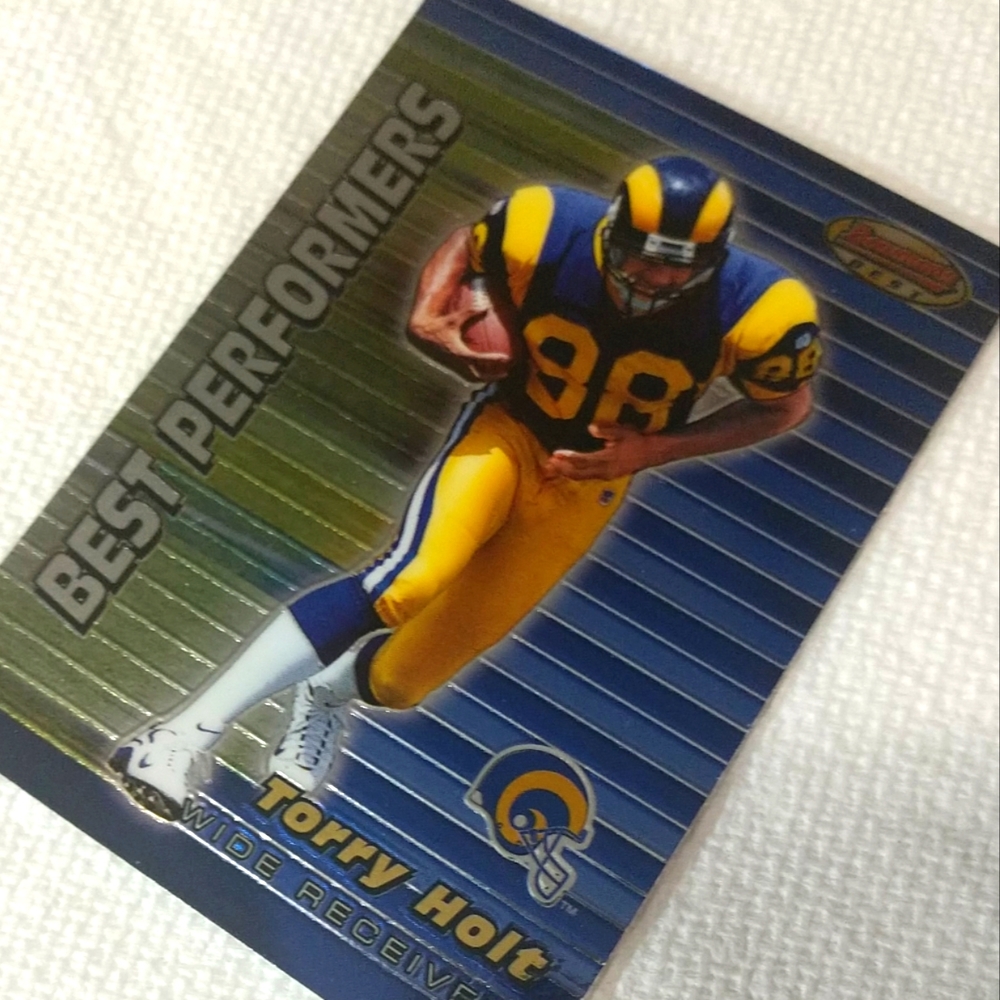 Torry Holt 1999 Bowman's Best Performers Raw NFL Football Trading Card #99